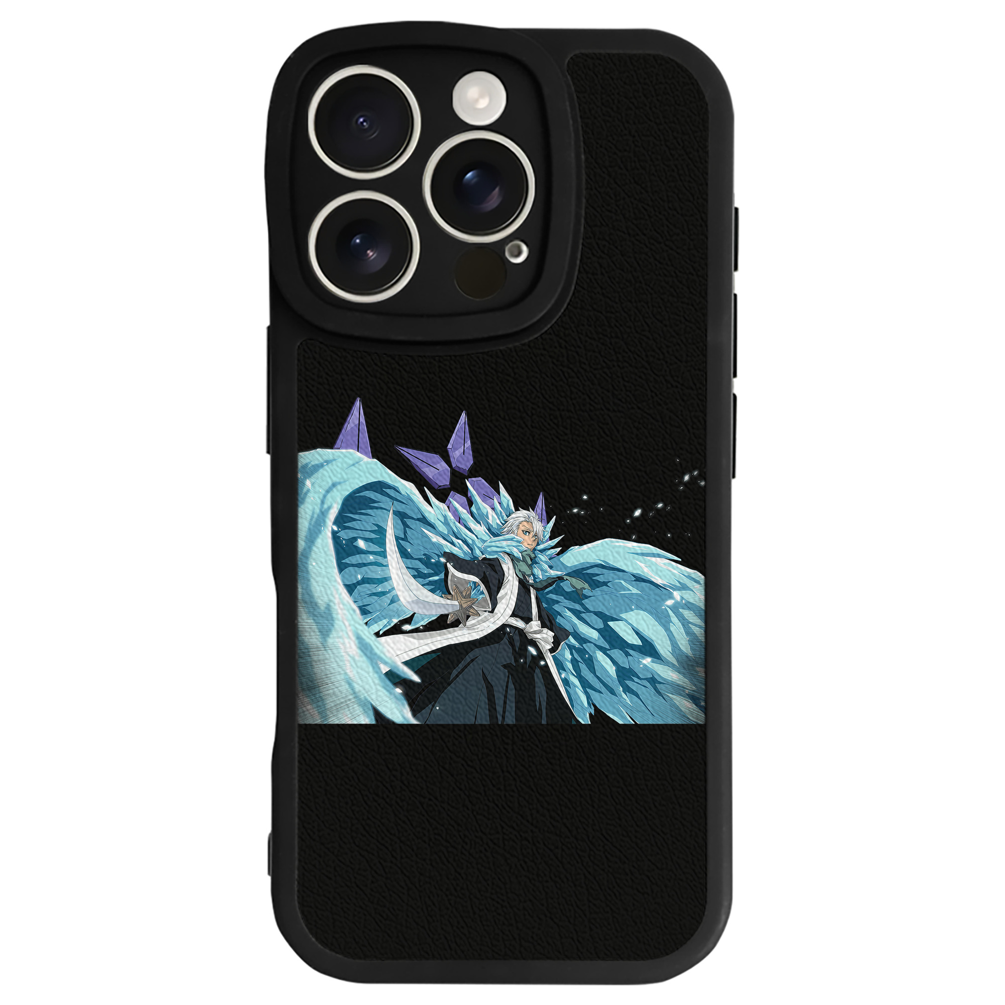 （画像用） ブリーチ 日番谷冬獅郎（ひつがや とうしろう） BLEACH Hitsugaya Toushirou 【iPhone 16シリーズ対応】シリコンスマホケース（レザー調） 材質：シリコン